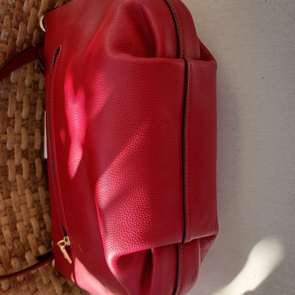 🔥🔥Rare NWOT Coach Skylar Small Satchel Crossbody Hobo Deep Scarlet/IM❤️❤️🌹 - Picture 4 of 8